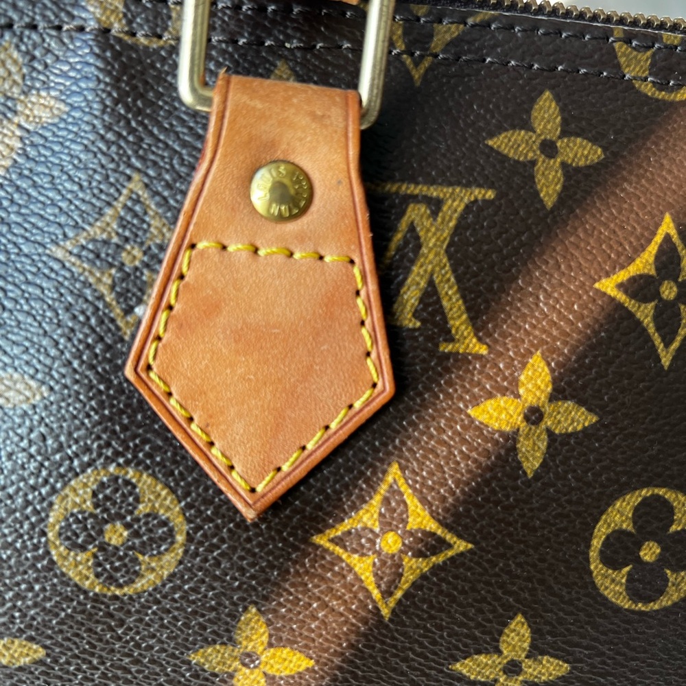 Louis Vuitton Brown Duffel Bag Speedy 35 - Picture 12 of 17